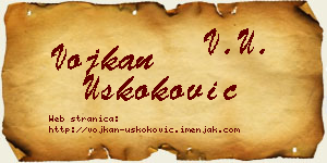 Vojkan Uskoković vizit kartica